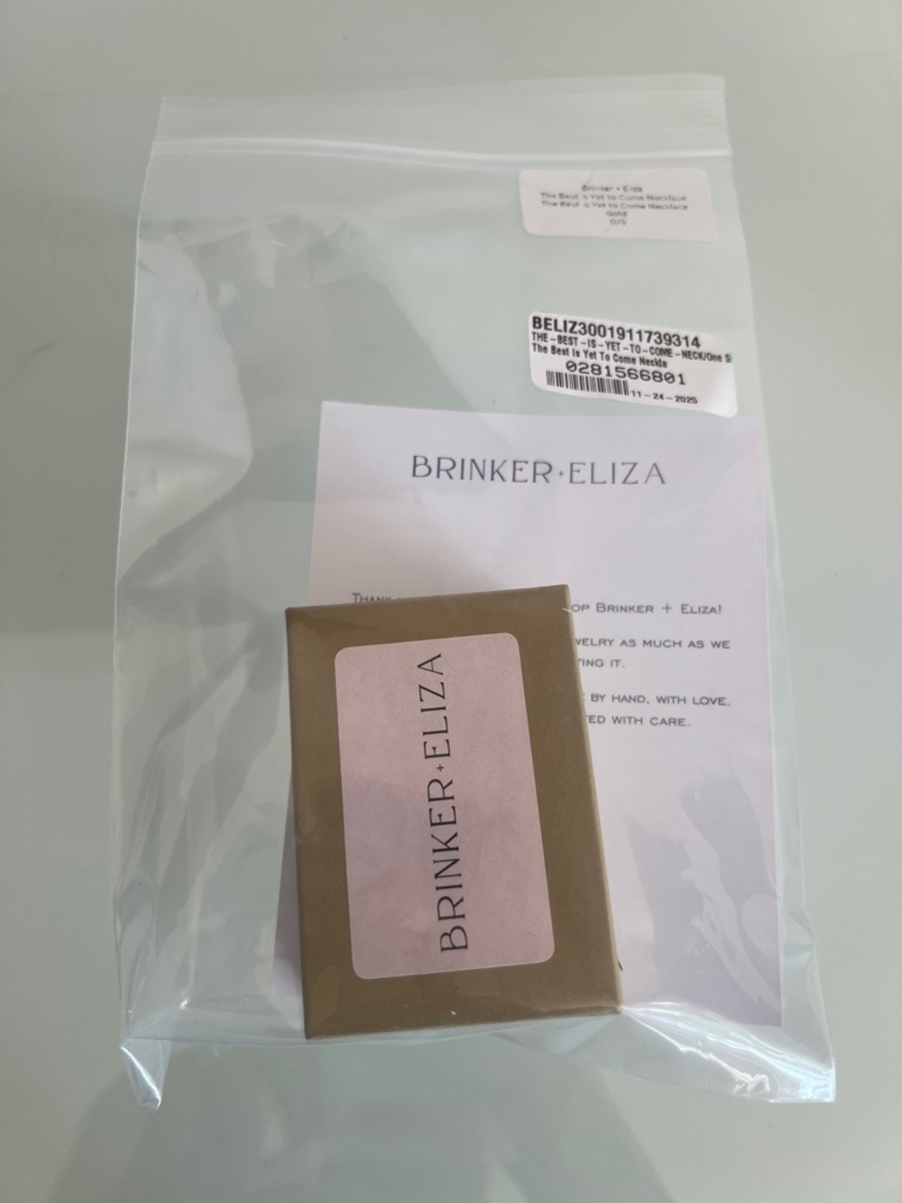 BRINKER & ELIZA The Best Is Yet To Come 24K Gold Plated Necklace - Picture 9 of 10